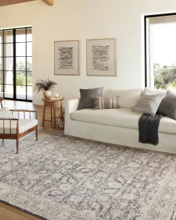 Alie ALE-05 Charcoal / Beige Area Rug