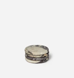 Allyn Marble Coaster Calacatta Viola S/4