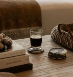 Allyn Marble Coaster Calacatta Viola S/4