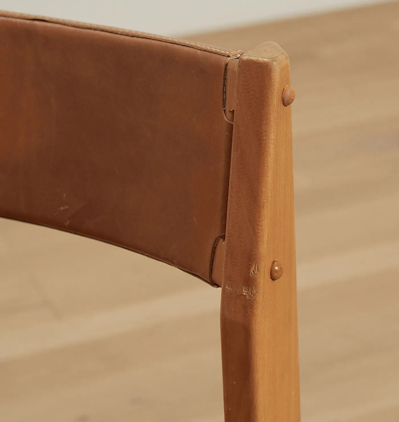 Antique Leather Chair S/4