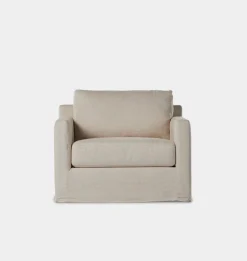 Bentham Slipcovered Swivel Chair