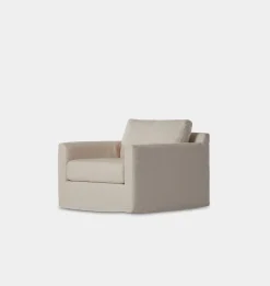 Bentham Slipcovered Swivel Chair