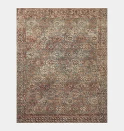Billie BIL-04 Aqua / Rust Area Rug