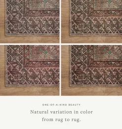 Billie BIL-04 Aqua / Rust Area Rug