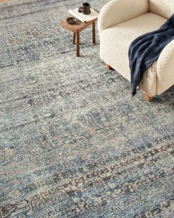 Billie BIL-05 Denim / Blush Area Rug