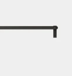 Black Curved Curtain Rod 40"-77"
