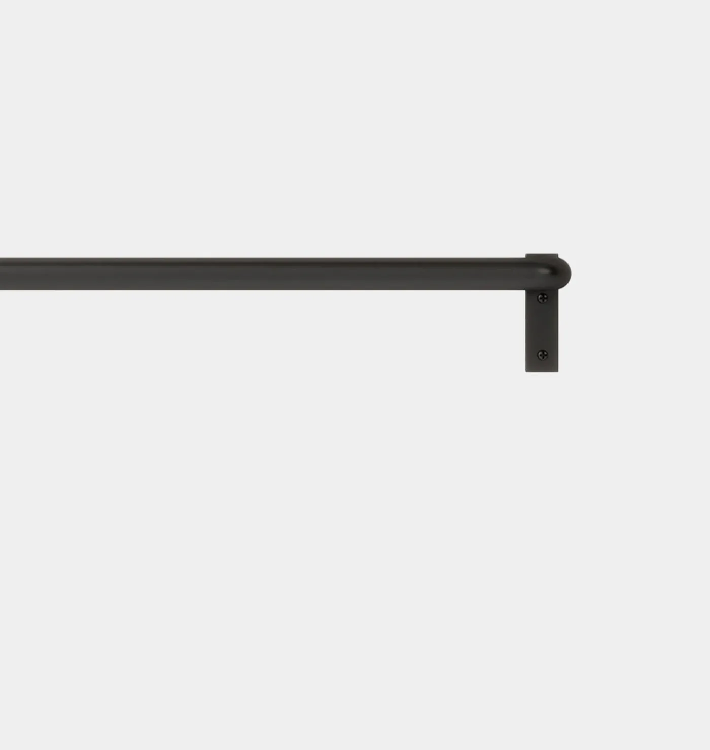Black Curved Curtain Rod 40"-77"