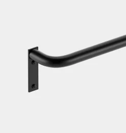 Black Curved Curtain Rod 40"-77"