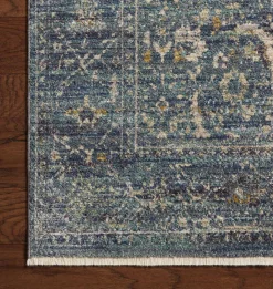 Bradbury BRU-03 Ocean / Gold Area Rug