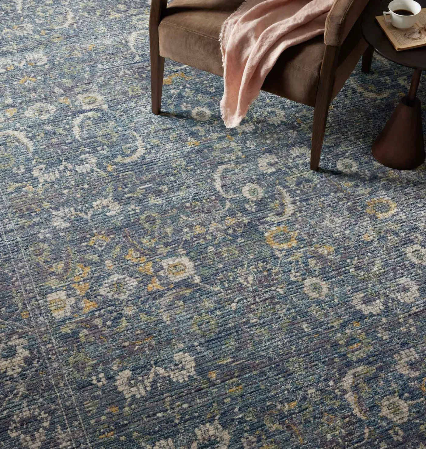 Bradbury BRU-03 Ocean / Gold Area Rug
