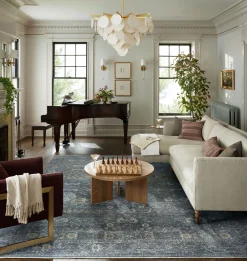 Bradbury BRU-03 Ocean / Gold Area Rug