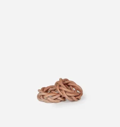 Braided Leather Napkin Ring S/2