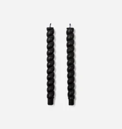 Braided Taper Candle S/2
