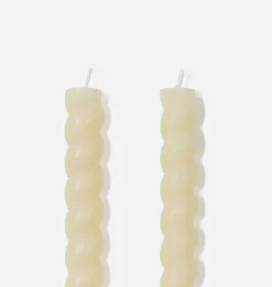 Braided Taper Candle S/2