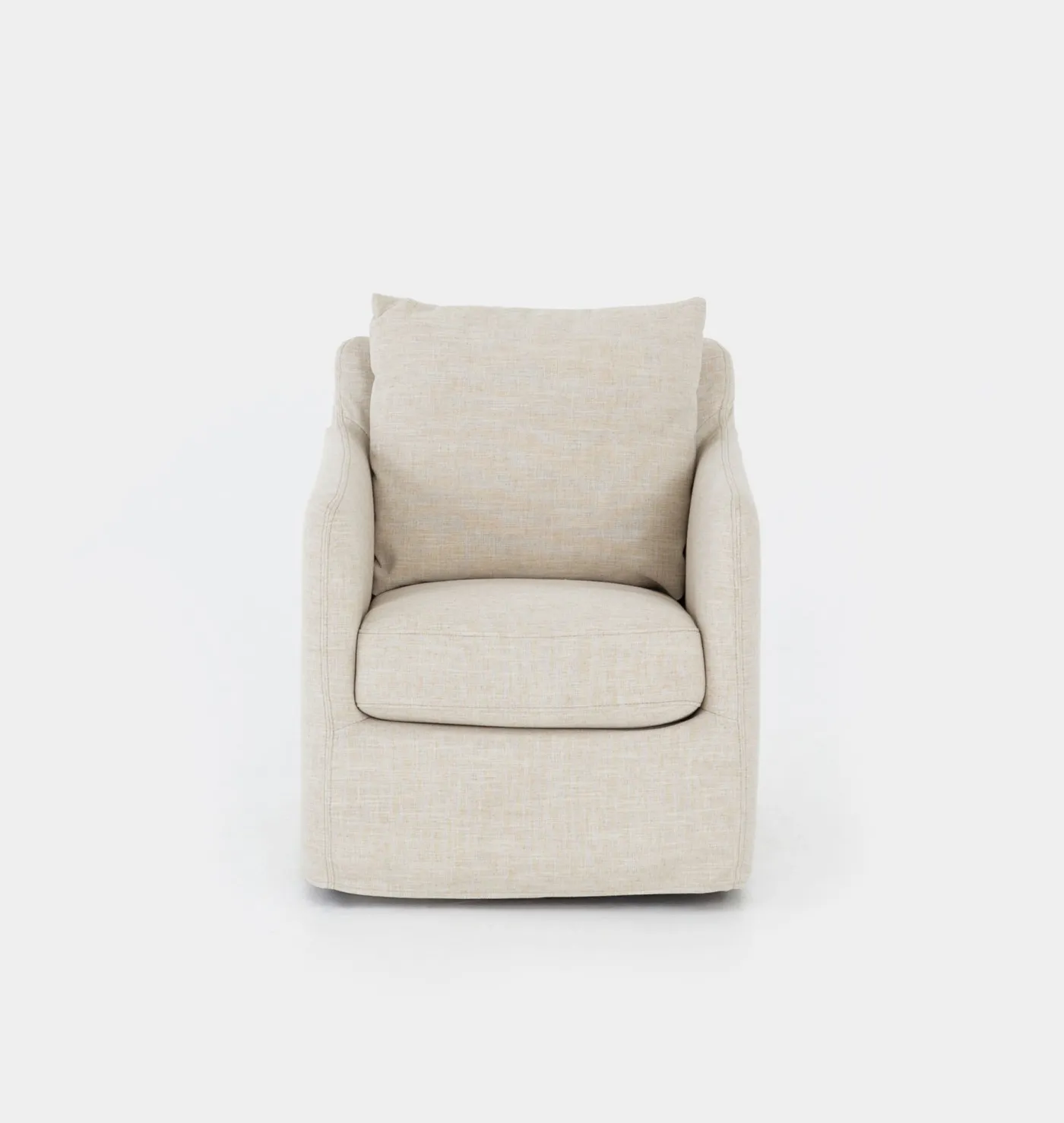 Douglas Slipcovered Swivel Chair
