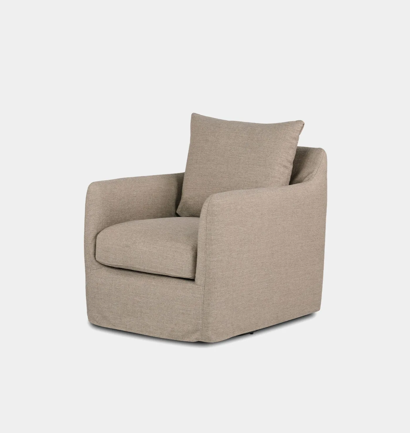Douglas Slipcovered Swivel Chair