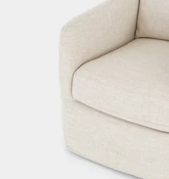Douglas Slipcovered Swivel Chair