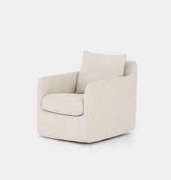 Douglas Slipcovered Swivel Chair