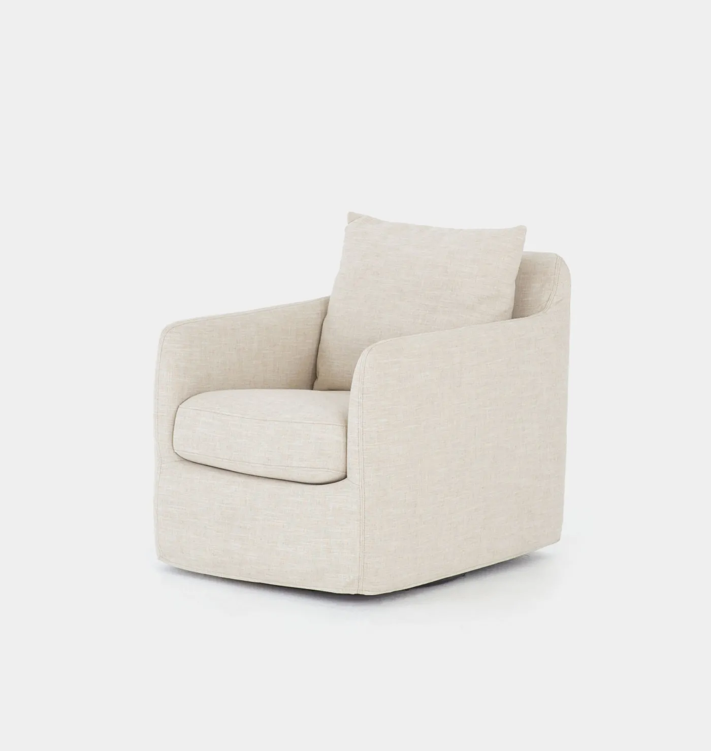 Douglas Slipcovered Swivel Chair
