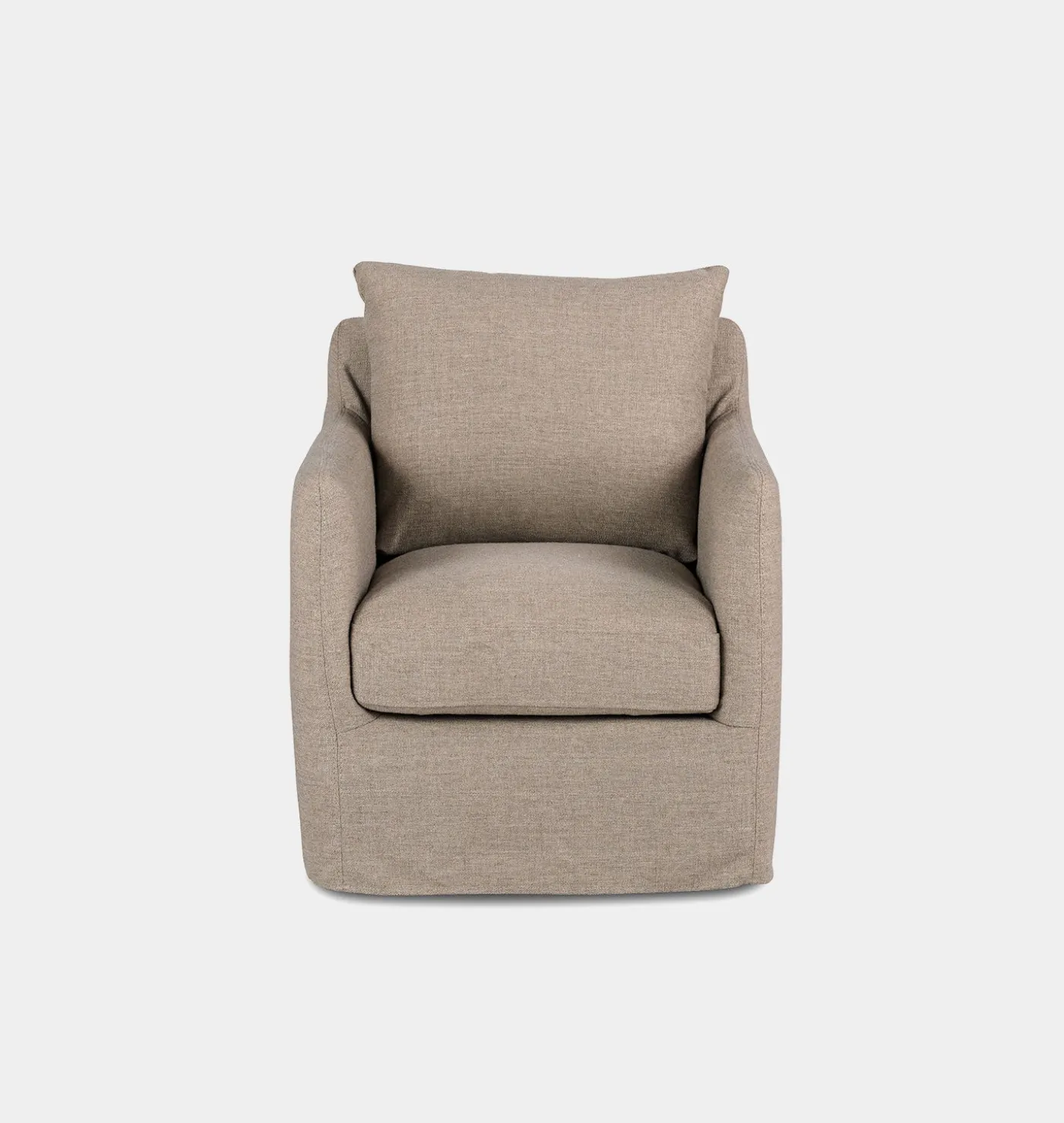 Douglas Slipcovered Swivel Chair