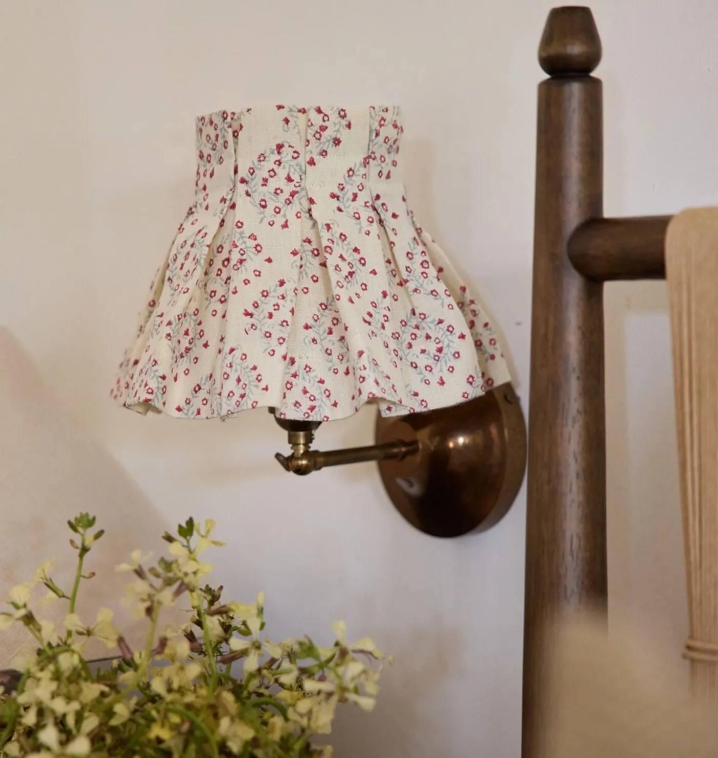 Floral Posy Linen Sconce Lamp Shade