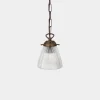 Gadar Small Holophane Glass Pendant Light