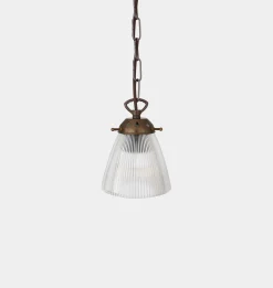 Gadar Small Holophane Glass Pendant Light