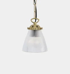 Gadar Small Holophane Glass Pendant Light
