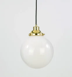 Gentry Opal Glass Globe Pendant Light