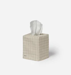 Gingham Woven Tissue Box