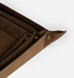 Goldwater Leather Tray S/3
