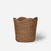 Handwoven Scallop Tabletop Basket