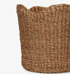 Handwoven Scallop Tabletop Basket