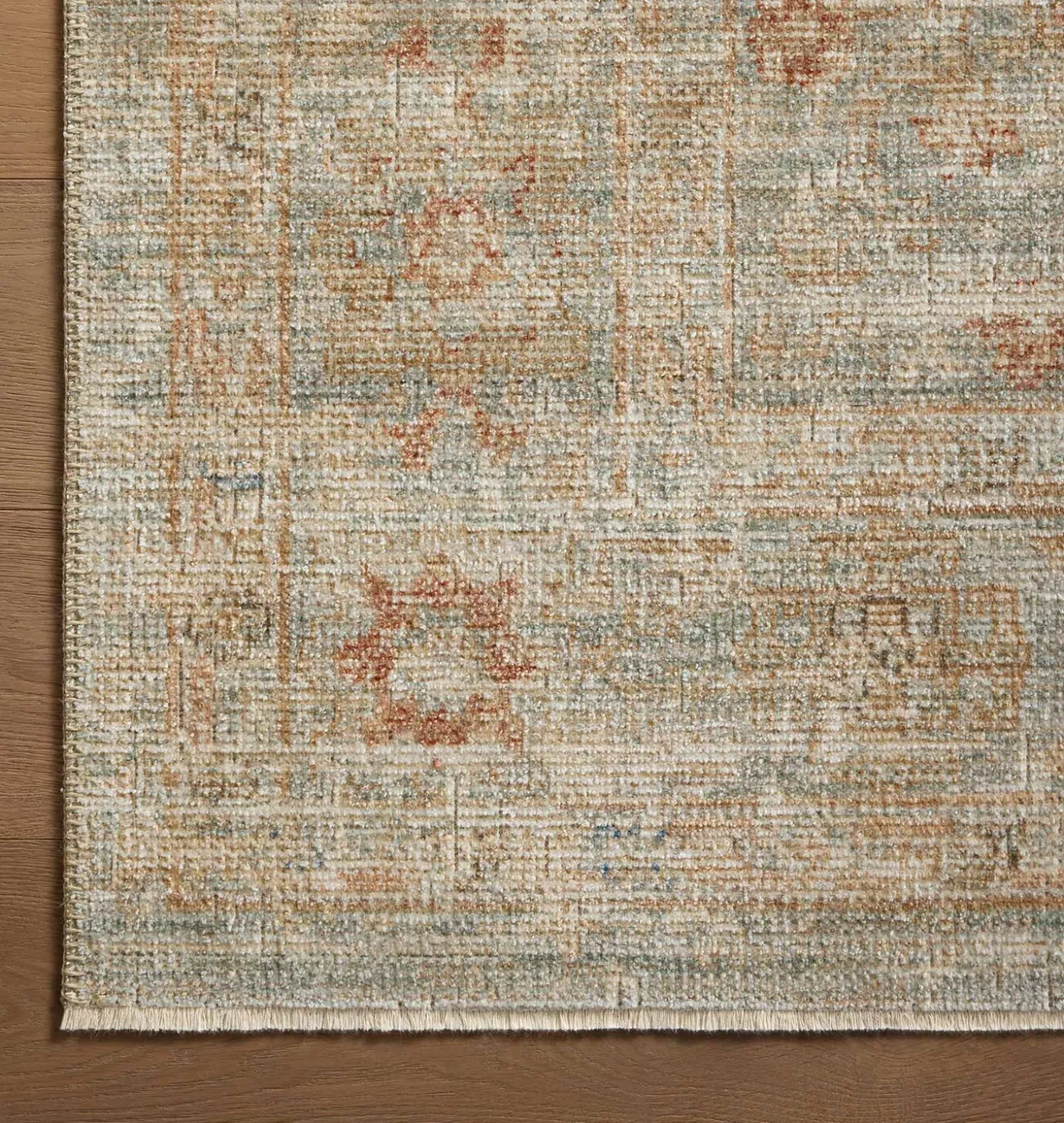 Heritage HER-06 Aqua / Terracotta Area Rug