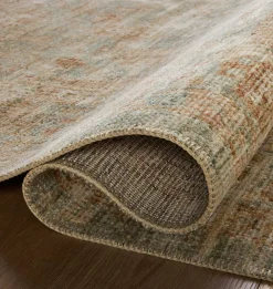 Heritage HER-06 Aqua / Terracotta Area Rug