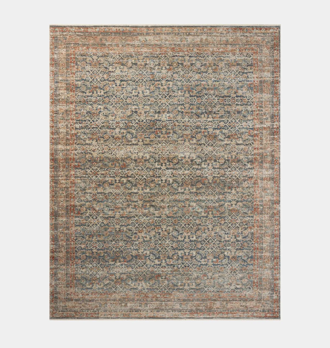 Heritage HER-12 Blue / Rust Area Rug