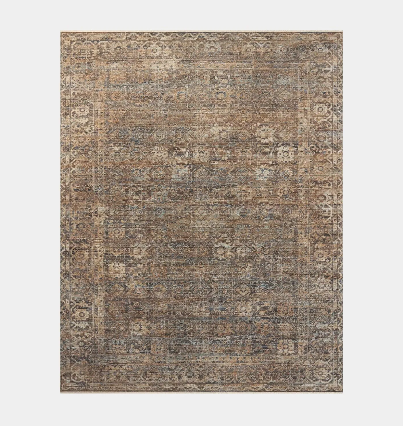 Heritage HER-07 Mocha / Denim Area Rug