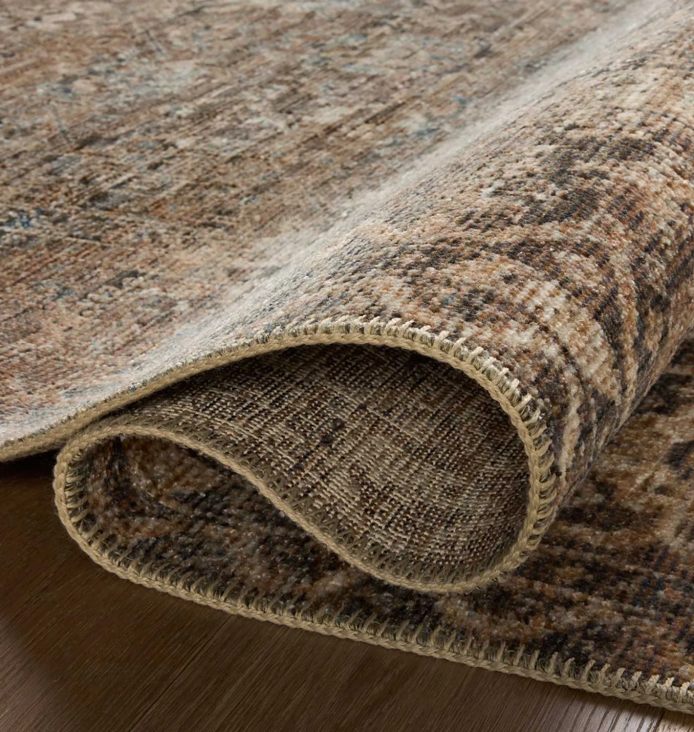 Heritage HER-07 Mocha / Denim Area Rug