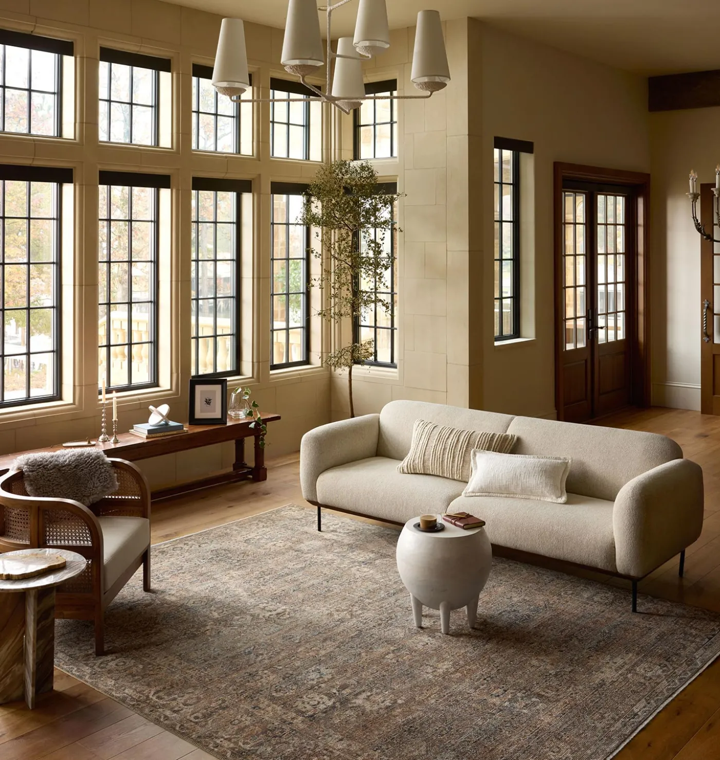 Heritage HER-07 Mocha / Denim Area Rug