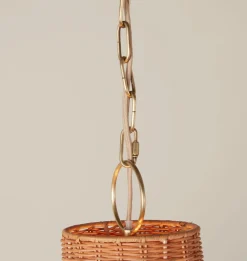 Hudson Rattan Scallop Chandelier