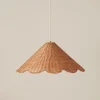 Hudson Rattan Scallop Pendant