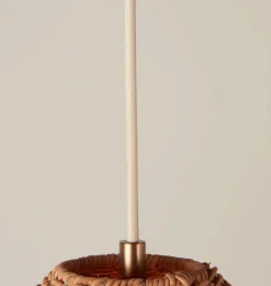 Hudson Rattan Scallop Pendant