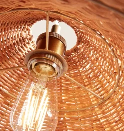 Hudson Rattan Scallop Pendant