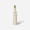 Ivory Ceramic Candlestick Table Lamp Base