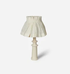 Ivory Ceramic Candlestick Table Lamp Base