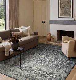 Josie JOS-01 Ocean / Natural Washable Area Rug
