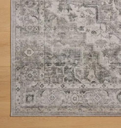 Josie JOS-03 Silver / Natural Washable Area Rug