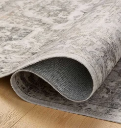 Josie JOS-03 Silver / Natural Washable Area Rug