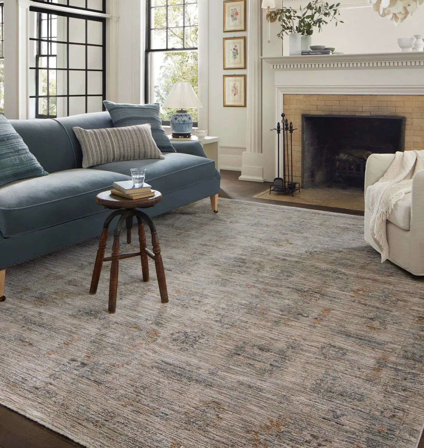 Katherine KES-04 Pebble / Ocean Area Rug
