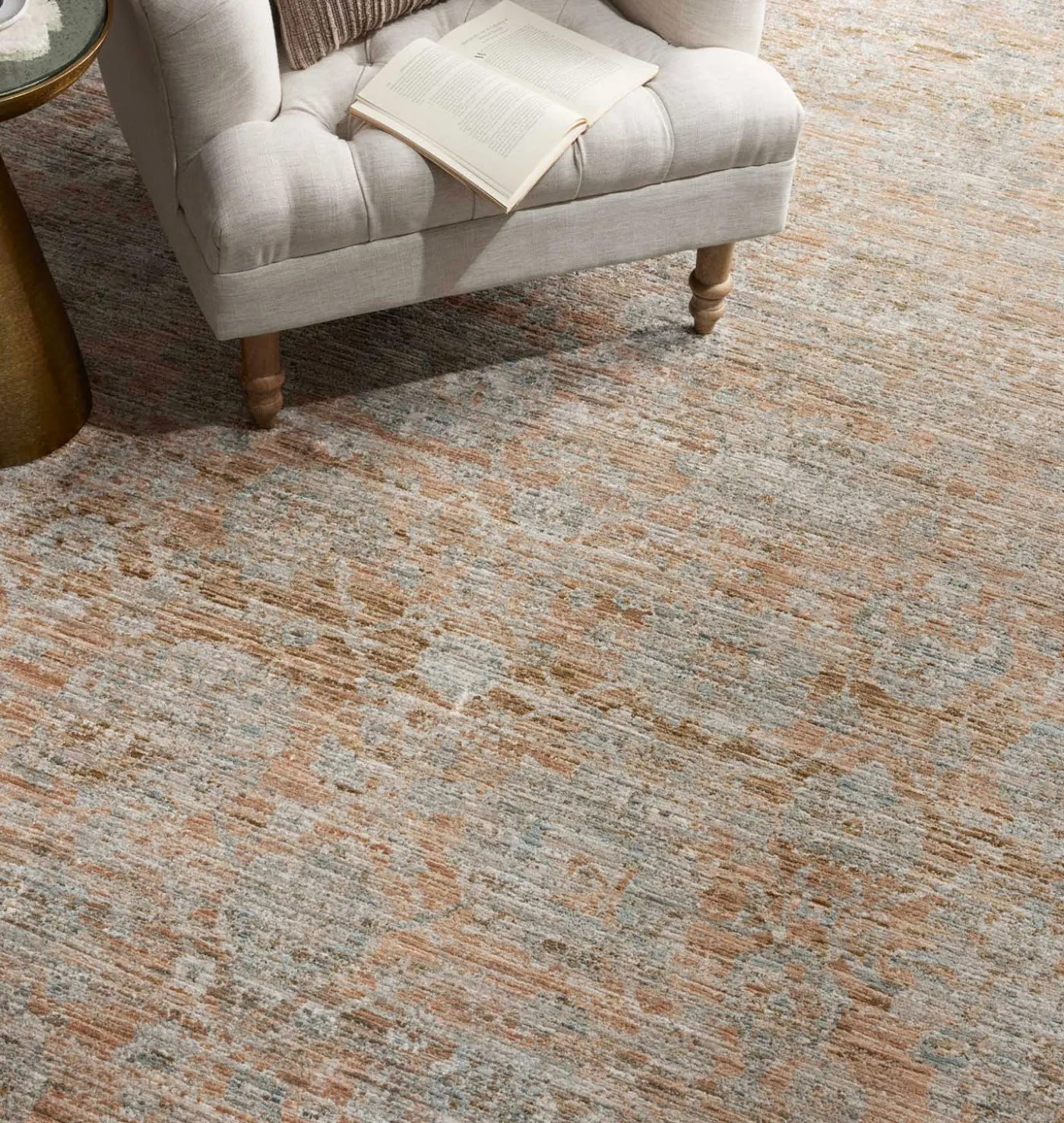 Katherine KES-02 Terracotta / Smoke Area Rug